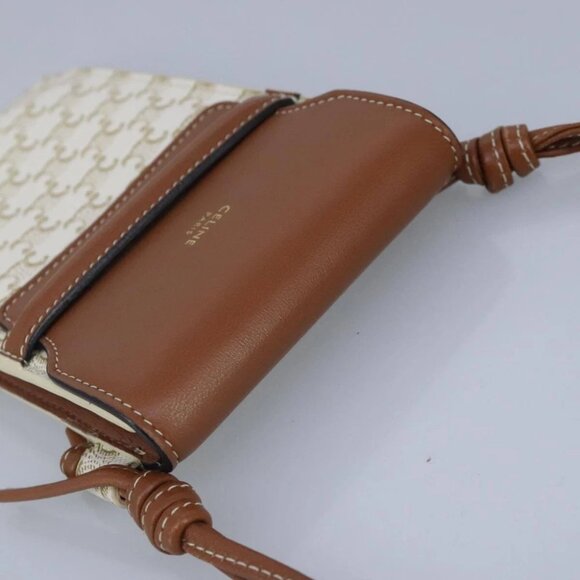 CELINE Triomphe Shoulder Pouch PVC White Auth 101049M - Picture 6 of 16